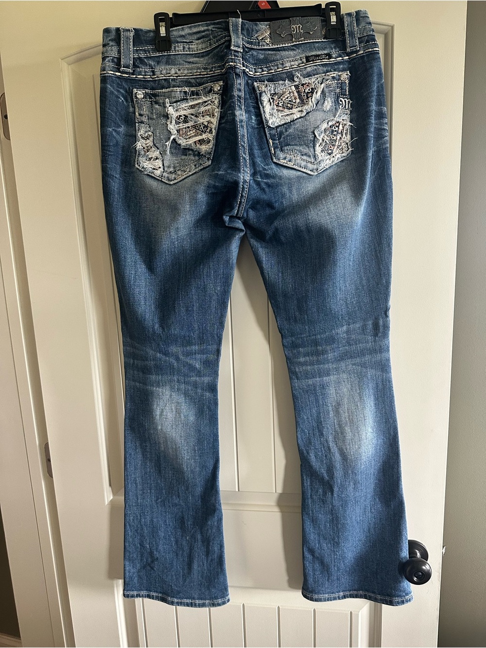 Miss Me Blue Distressed Boot Cut Jeans